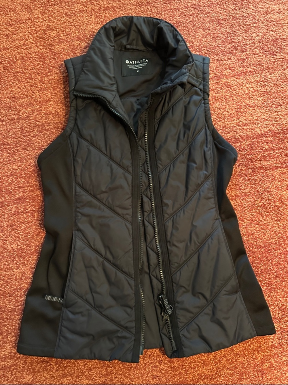 Athleta Black Quilted Performance Vest